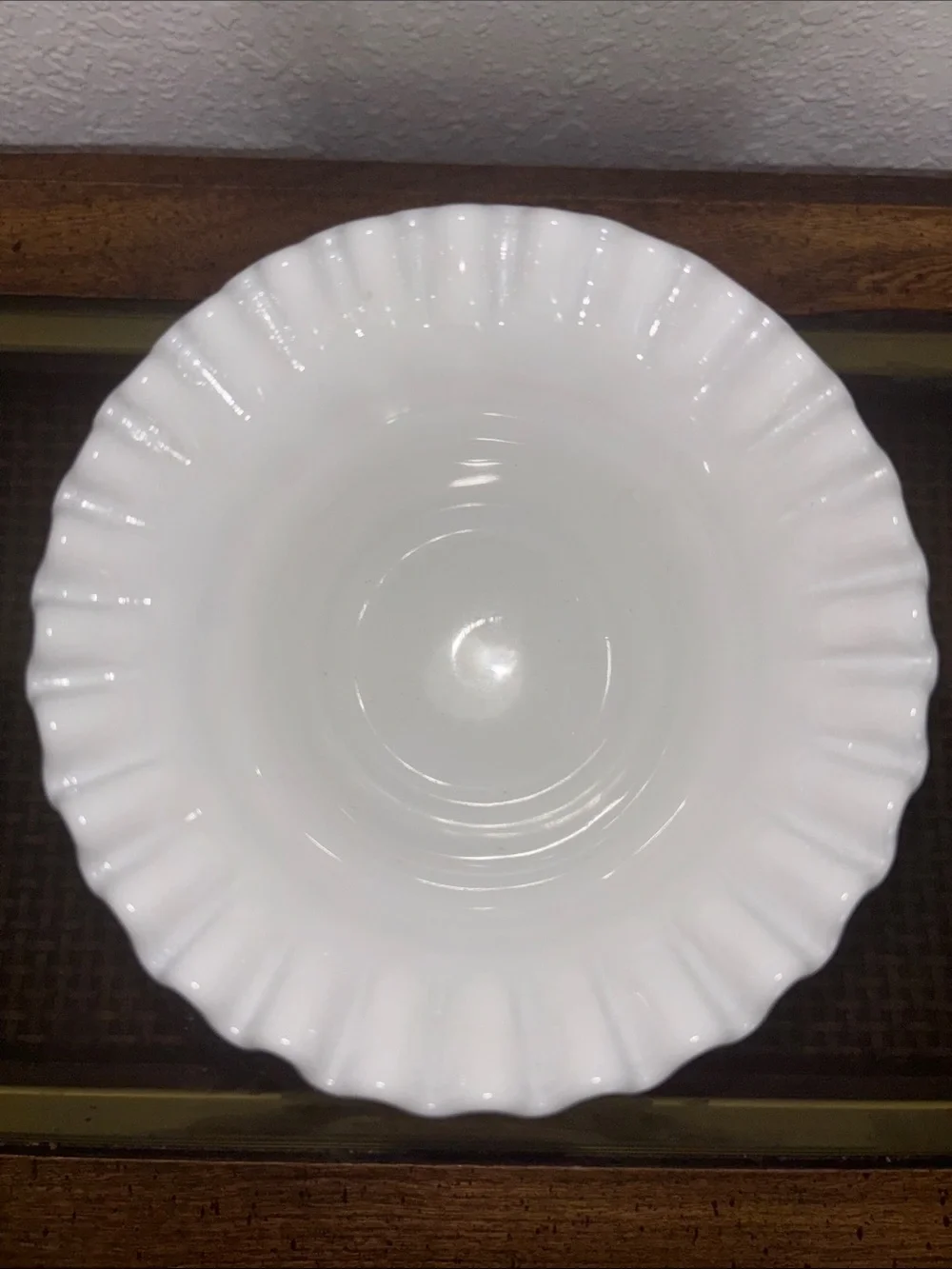 White Hobnail Pedestal Compote - Decorative Footed Bowl